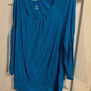 Lane Bryant Teal Long Sleeve Top